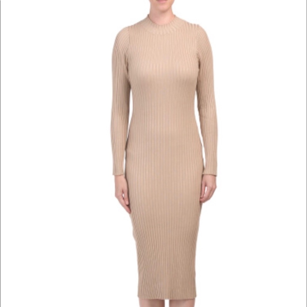 🎉SALE🎉 “NWT” White Closet Ribbed Knit Midi Dress